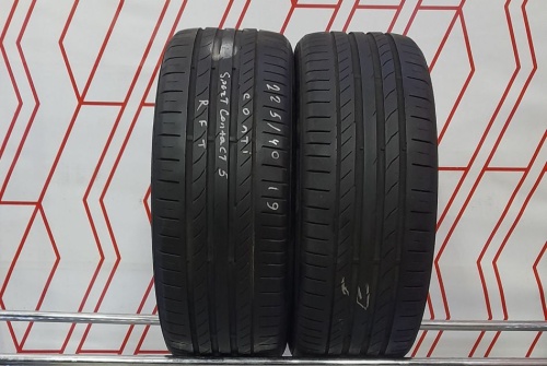 Шины Continental ContiSportContact 5 225/40 R19 89Y б/у 5.5